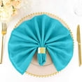thumbnail image 3 of Efavormart Cloth Napkins Set of 100, 20x20  Inch Turquoise Seamless Dinner Napkins, Washable Linen Table Napkin Cloth with Hemmed Edges for Weddings, Party and Banquet, 3 of 11