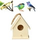 thumbnail image 4 of Casa de pájaros de madera con ventana de observación • 12x7x10cm • Ojal metálico colgante • Decoración de jardín, 4 of 9