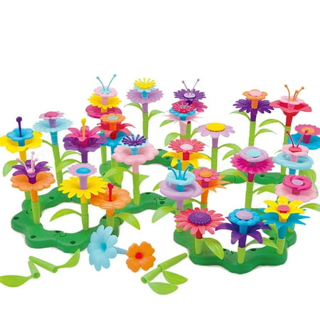 

Nok46PCS/Set Colorful Children Multicolor Flowers DIY Assembled Spelling Garden World Toy Kit Toy