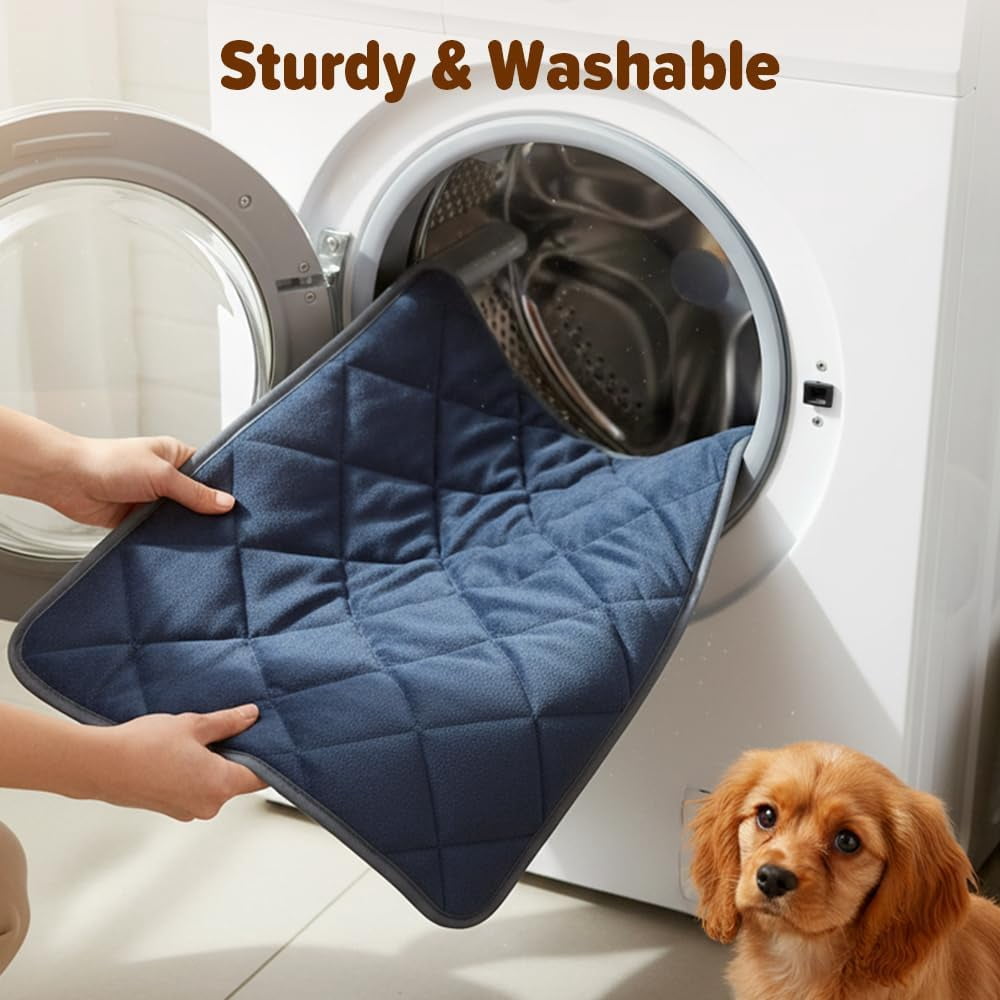 Thermal Reflection Pad for Dogs Cats, 2026 5-Layer Self Warming Thermal Dog Bed, Washable Non-Slip Self Heating Pet Crate Pad for Indoor Outdoor Pets (Grey, S:15.7 × 19.7 in)