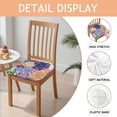 thumbnail image 2 of Mandala Pioneer Flower Collage Seat Covers for Dining Room Chairs Set Of 4,Stretch Printed Washable Chair Seat Cover with Elastic Ties and Button,Removable Waterproof Couch Cushion Covers, 2 of 6