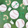 Baseball Tablecloth Birthday Party Plastic Table Cover (54 x 108 in, 3