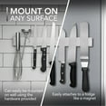 thumbnail image 4 of Modern Innovations 12 Inch Magnetic Knife Holder for Refrigerator, Magnetic Knife Holders for Fridge or Kitchen Wall No Drilling, Magnet Strips for Knives & Metal Utensils, Tool Rack, Stainless Steel, 4 of 7