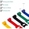 thumbnail image 4 of 100 PCS Reusable Fastening Cable Ties , 8 x 1/2 Inch Premium Adjustable Cord Ties Black Cord Organization Straps , Microfiber Hook Loop Cable Management Wire Organizer Wrap,3 Pack, 4 of 5
