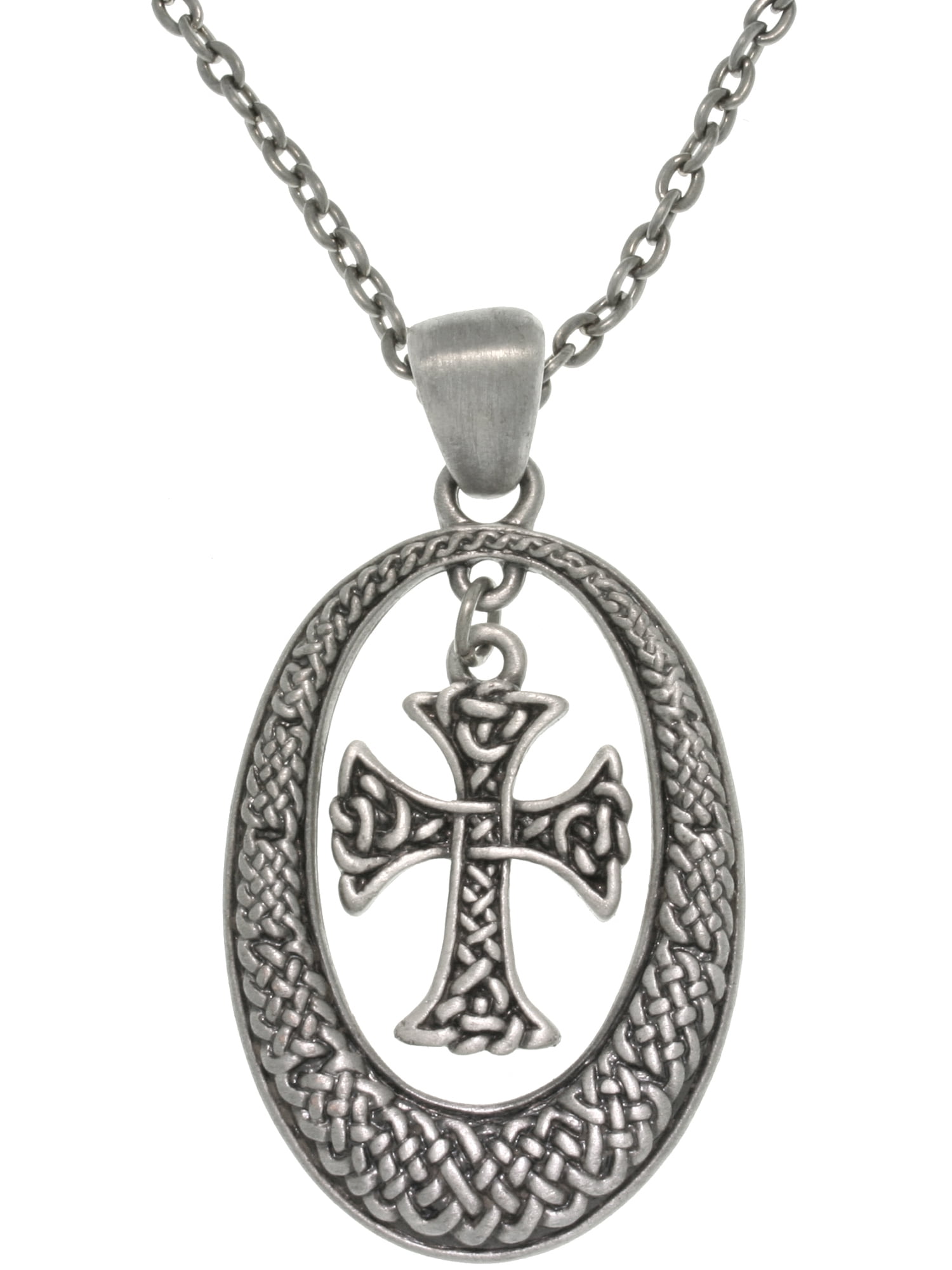 Jewelry Trends Pewter Celtic Knot Pendant with 23 Inch Chain Necklace