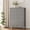 Grey, variant on IdealHouse 42.9" Tall Fluted Dresser, 5-Drawer Wooden Chest with Metal Handles, Modern Wave Design for Bedroom/Living Room/Entryway, Black