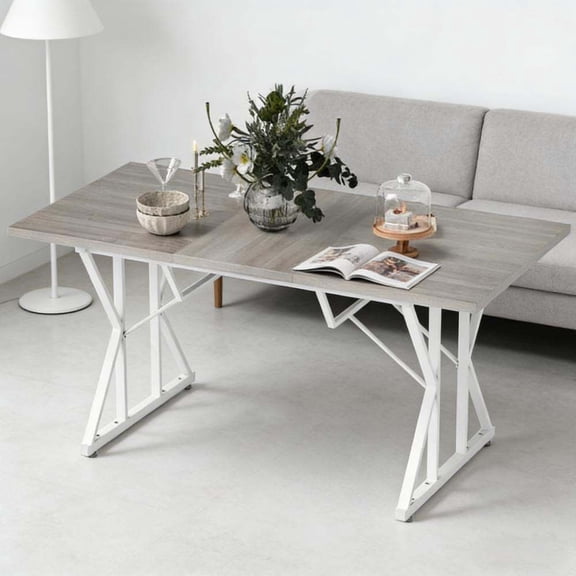 Dining Tables Nordic Style Expandable Kitchen Table,Extendable Dining Table,with Heavy Duty Trestle Base,Modern Dining Tables