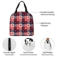 thumbnail image 2 of Kdxio Heart Plaid Print Insulated Lunch Bag,Reusable Tote Lunch Box for Women Men,Leakproof Cooler Lunch Bags for Work Office Travel Picnic, 2 of 6