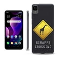 thumbnail image 1 of Slim-Fit Gel TPU Phone Case for TCL 30Z / 30 Z / 30 LE, by OneToughShield ® - Road Sign Giraffe, 1 of 3
