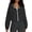 Black, variant on Women's Fashion Solid-Color Hooded Jacket Short-Length Zipper Sweatshirt Outerwear