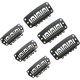 thumbnail image 1 of 100 Piezas Clips para Peluca Clips de Metal en Forma de U Clips para Peluca de Acero Inoxidable Clips de Peine de 6 Puntas con Goma Suave para Extensiones de Cabello DIY, 3,2 cm, 2,8 cm, Negro, 1 of 5