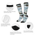 thumbnail image 2 of Bixox Swan Princess On Lake Patterned Men's and Women's Knee Socks High Socks Outdoor Sports Socks, 2 of 5