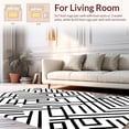 thumbnail image 2 of ODIKA 2'x3' Machine Washable Non-Slip Area Rug, Abstract Minimalist Maze High Traffic Rug, Black, 451365, 2 of 7