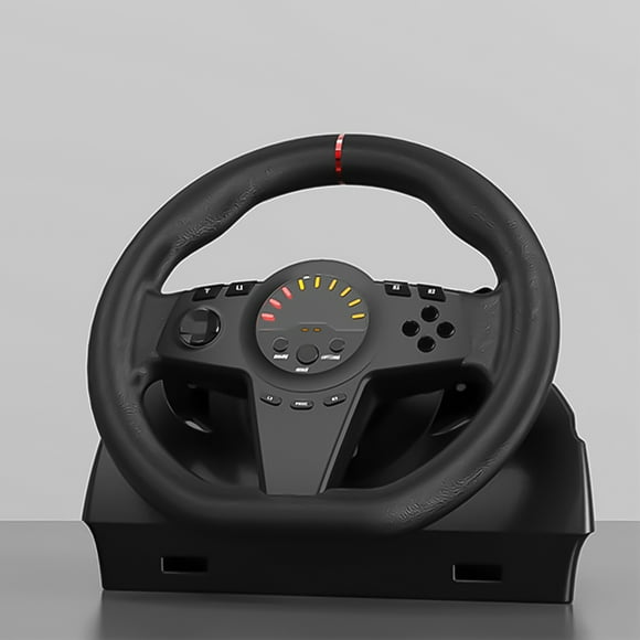 Peggybuy 270° Game Steering Wheel Black for PC PS3/PS4/Switch/ Xbox One/Xbox Series X/S