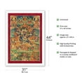 thumbnail image 2 of Hayagriva and Consort - Buddhist Tantric Deity - Vintage Tibetan Thangka Buddhist Painting - Tibet, 19th Century - Fine Art Rolled Canvas Print 27in x 40in, 2 of 4