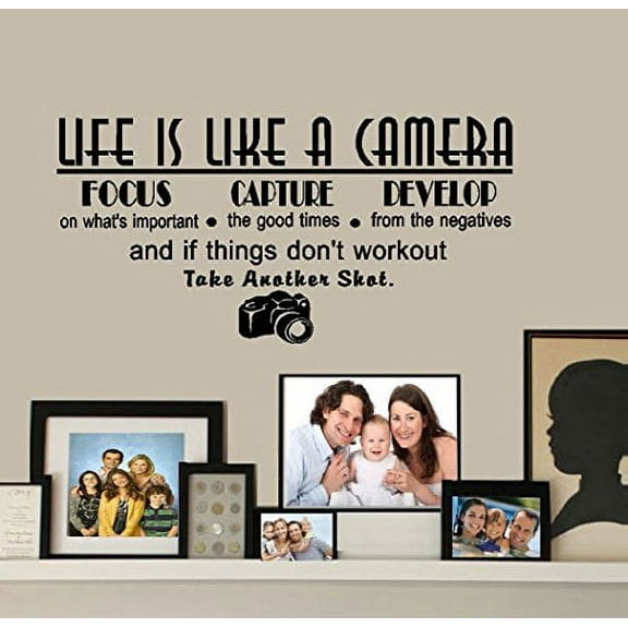 Life is like a Camera #2 ~ WALL DECAL 13" x 26"