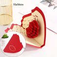 thumbnail image 1 of 3D Pop Up Love Card With Envelope - Handmade Laser Cut, Colorful, for Valentine's Day, Wedding, Anniversary, 1 of 6