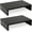 Black, variant on Pink Monitor Stand Riser-2 Pack,Wood 2 Tier Adjustable Monitor Stand Dual Monitor Riser for 2 Monitors/Laptop/PC Computer Stand for Desk