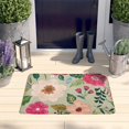 thumbnail image 2 of Vibrant Pioneer Flower Pattern Flannel Non Slip Door Rugs,Washable Door Mats Indoor,Decorative Door Mats,Dirt-Resistant and Absorbent Doormat for Entrance,Bedroom,Kitchen,Bathroom,31.5x17in(80x43cm), 2 of 4