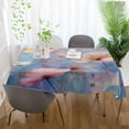 thumbnail image 6 of Wildflowers Painting Rectangle Tablecloth Waterproof Polyester Table Clothative Stain Resistant & Wrinkle Resistant Washable Table Cover for Dining Table/Party/Camping 54x54 Inch Decor Gift, 6 of 7