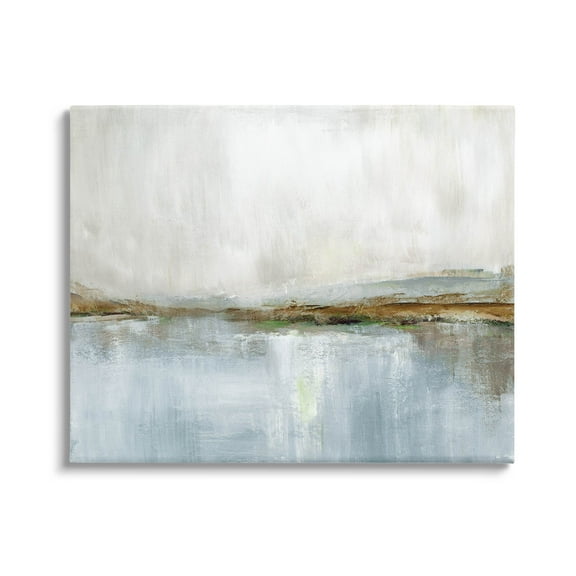 Cloudy Abstract Landscape Scene Abstract Painting Gallery Wrapped Canvas Print Wall Art