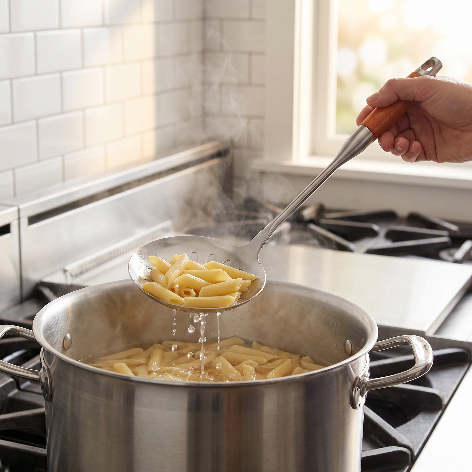 Unique Bargains Essential Stainless Steel Cooking Utensil Set for Cooking Brown C 2pcs