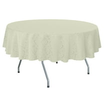Ultimate Textile Saxony 84-Inch Round Damask Tablecloth Ivory Cream