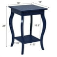 thumbnail image 2 of Gymax Set of 2 Side Table End Table Accent Sofa Table Night Stand w/ Shelf Indigo Blue, 2 of 10