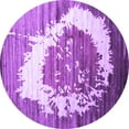 thumbnail image 1 of Ahgly Company Indoor Round Abstract Purple Contemporary Area Rugs, 3' Round, 1 of 4