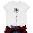 thumbnail image 1 of Gibobby Blusa Casual de Mujer Camiseta manga corta con cuello redondo y estampado diente león G para mujer(Azul celeste,CH), 1 of 2