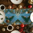 thumbnail image 4 of Christmas Table Runner Snowman Beach Flamingo Table Runners Palm Trees Smas Balls Cotton Linen Dresser Scarf Kitchen Dining Table Decor for Christmas Holiday Party Decor 13x36 Inch, 4 of 9