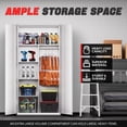 thumbnail image 3 of DNA Motoring 72" White Lockable Metal Storage Wardrobe Cabinet w/ Hanging Rod & 4 Shelves, 3 of 7