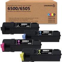4-Pack Set of UniVirgin 6505 6050 6500 Toner Cartridge Compatible for Xerox Phaser 6505dn 6505n 6500dn 6500n Xerox WorkCentre 106R01594 106R01595 106R01596 106R01597 Color Toner Cartridges