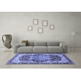 thumbnail image 3 of Ahgly Company Machine Washable Indoor Round Persian Blue Traditional Area Rugs, 4' Round, 3 of 4