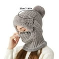 thumbnail image 2 of 3 in 1 Beanie Hat for Women, Balaclava Winter Knitted Hooded Hat Scarf Ear Face Cover Plush Lined Thickened Windproof, 2 of 8