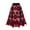 Red, variant on Joernso Women Skirt High Elastic Waist Hollow Out Floral Lace A-line Big Swing Double-layered Mid-calf Length Lady Commute Party Midi Skirt