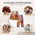 thumbnail image 7 of Lsque Trio Of Dripping Cones Pattern Long Sleeve Pajama Set for Women - Soft 2-Piece Sleepwear and Loungewear Set with Pockets, Comfy Nightwear-XX-Large, 7 of 7