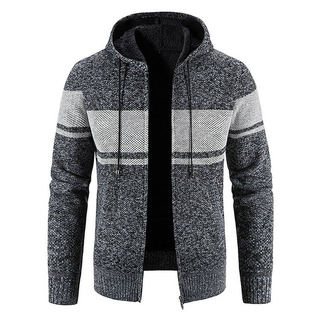 DPTALR Chandail à Col Montant d'Hiver pour Hommes, Veste en Molleton Décontractée