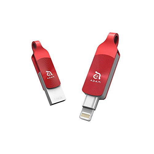 iKlips II 128GB Red-iPhone Lightning/USB 3.1 Dual-Interface Flash Drive 