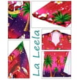 thumbnail image 7 of HAPPY BAY Men's Beach Button Down Funky Santa Claus Party Dress Shirt Vacation Ugly Christmas Tree Hawaiian Gifts shirts for Men XXL Santa Surf, Pink, 7 of 7
