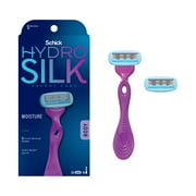Schick Hydro Silk Moisture Womens Razor, 5-Blade Moisturizing Razor for Women, 1 Razor & 2 Razor Blade Refills