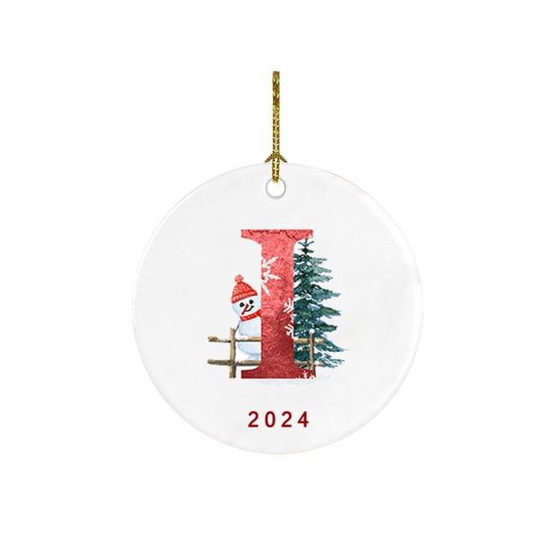 Coche Decoraciones de Navidad 2025 Nuevo 26 Carta de Navidad Muñeco de Nieve Colgante de Navidad - Colgante de Coche de Acrílico Santa Navidad Muñeco de Nieve Decoraciones