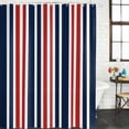 thumbnail image 3 of Navy Blue Red Striped Waterproof Fabric Shower Curtain,Modern Minimalist Ombre Lines Waterproof Fabric Shower Curtain for Bathroom Curtains Bathtubs Hotel Shower Curtains with 12 Hooks Small 36x72in, 3 of 8