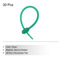 thumbnail image 3 of Unique Bargains 30 Pack Reusable Silicone Ties, 7 Inch Cable Ties, Bread Ties Green, 3 of 6
