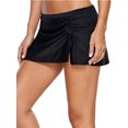 thumbnail image 2 of SAYFUT Women's Mid Waist Pleated Swim Skirt Swimsuit Bottom Swimwear Quick-Drying Bikini Bottom, 2 of 5