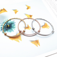 thumbnail image 3 of Acier Plat Torsadé Fil Pousser Tirer Bracelet Réglable Or Rose, 3 of 3