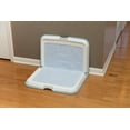 thumbnail image 3 of IRIS USA Pee Pad Holder, Fits 23.5"x35.5" or Larger, XL, Marking and Leg Lifting Dog Pad Hoder, Foldable, Secured Latches, Non-Skid Rubber Feet, High Polish Finish for Easy Cleaning, Blue, 3 of 8