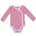 thumbnail image 5 of Clothes Baby Kimono Side Snap Onesie Girl Long Sleeve Bodysuit 9-12 Month Pink, 5 of 6