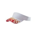 thumbnail image 1 of VISOR W/FLAME EMBROIDERY ON BILL,  White Red Gold, 1 of 1