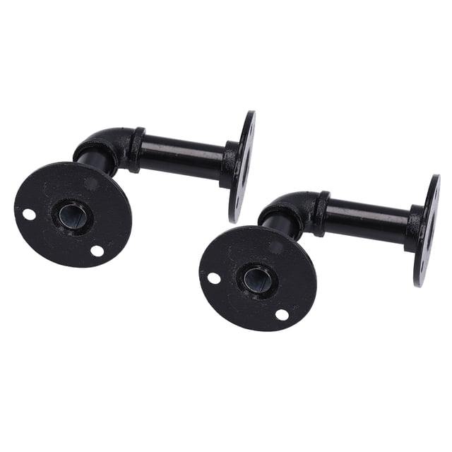Soportes para estantes de tuberías, conjunto de bastidores de marco de soporte de tablilla montado en la pared Retro negro de hierro